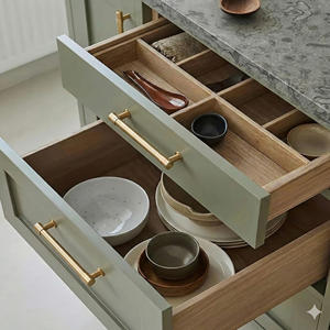 Poignées de porte contemporaines en alliage de zinc, finition or brossé et argent, pour meubles de chambre, salle de bain, armoires de salle à manger, commodes et cuisine - Product Image 6