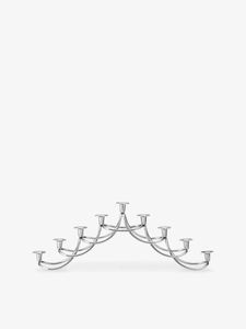 Bougeoir en aluminium haut de gamme Conception en métal à 9 piliers avec base en marbre massif pour une décoration élégante de la maison - Product Image 4