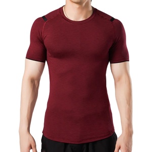Nueva Camiseta de Compresión, Corte Ajustado, 100% Algodón, Transpirable, Ecológica, Deportiva, Elástica, Color Sólido, para Fisicoculturismo y Gimnasio - Product Image 5