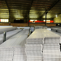 Paneles de Techo de PVC de Fácil Instalación, Tablones de Techo Huecos para Exteriores, para Porche y Balcón