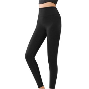 Leggings minces modaux XL à 8XL pour femmes Pantalon extensible à la cheville de couleur unie pour les entraînements d'été Logo sur la taille Base amincissante - Product Image 5