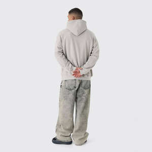 Sweats à capuche personnalisés de haute qualité 100% coton mélangé épais polaire à capuche poids lourd capuche unisexe Logo personnalisé hommes soleil délavé à capuche - Product Image 6