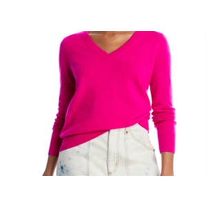 Suéter Aqua Cashmere 100% Tejido con Cuello en V, Cachemira Transpirable con Logotipo Frontal y Estampado para Otoño/Invierno - Product Image 4