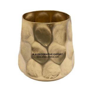 Florero de metal con acabado dorado de aluminio para el hogar, decorativo e interior, para hoteles y restaurantes, maceta y maceta, jarrones modernos - Product Image 4