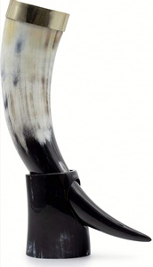 Handcrafted Polished Viking Drinking Horn Real Horn Beer <b>Mug</b> Eco-Friendly for Norse Enthusiasts - Product Image 3