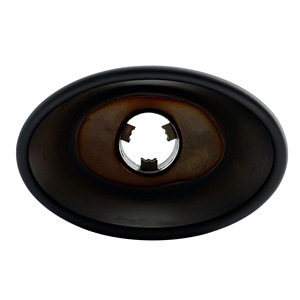 Tuyau d'échappement ovale de 57 mm, en acier inoxydable noir - Product Image 2
