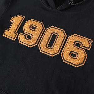 Crewneck Pullover <b>Neutral</b> Chenille Pocket - Embroidered Greek Letter Sweatshirt with Kangaroo Pocket Hoodie - Product Image 3