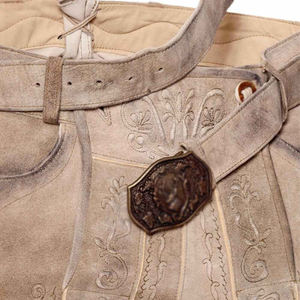 High Street Wear Shorts d'été Nouveau Design Brodé En Cuir Lederhosen Motif Solide Superbe Qualité Respirante - Product Image 2