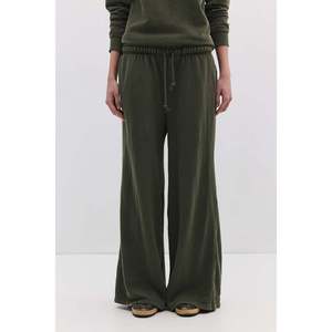Pantalon de survêtement pour femme 100% coton à jambes larges et poches - Product Image 2