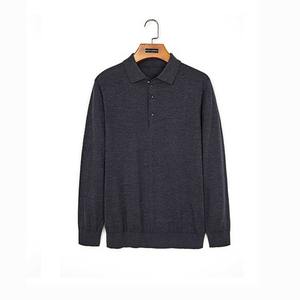 Service OEM Bonne Haute Qualité Respirant Vente en Gros Casual Manches Longues Polo Neck Pull 100% Laine Hommes Chandails Tricotés à Vendre - Product Image 4