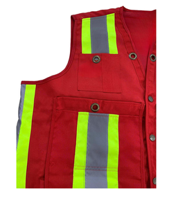 Chaleco DE SEGURIDAD reflectante de poliéster de alta calidad Diseño de moda al aire libre suave para equipos de defensa personal-Venta al por mayor - Product Image 4