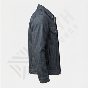 แจ็คเก็ตยีนส์ผู้ชายสไตล์ตะวันตกแบบมีซับใน รุ่นลำลอง ปี 2025 แจ็คเก็ตทรงทรัคเกอร์ แฟชั่นวินเทจ เสื้อคลุมสำหรับฤดูใบไม้ผลิและฤดูใบไม้ร่วง - Product Image 3