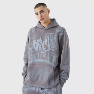 Sweat à capuche oversize en molleton délavé pour homme, haute qualité, 100% coton, poids lourd 410 g/m², French Terry, épaules tombantes, sans hiver, personnalisé - Product Image 1