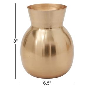 Vase à fleurs minimaliste fini or avec design de pot, parfait pour les centres de table contemporains et les coins de réception de bureau - Product Image 4