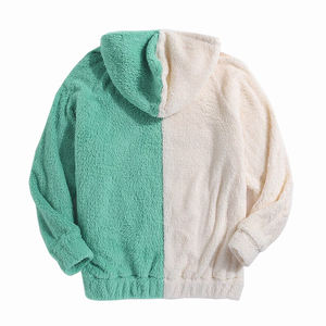 Custom Sherpa Fleece Hoodie Patches Pullover Furry Hoodie Blank Grueso Hombres Sudaderas - Product Image 5