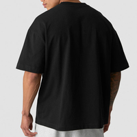 Fabricant OEM de T-shirts – T-shirt Streetwear Personnalisé Oversize à Épaules Tombantes en Coton Lourd avec Impression Graphique – T-shirt Noir Vierge pour Homme