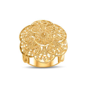 Pushpanjali <b>Vintage</b> <b>Gold</b> <b>Ring</b> with Natural Cut Stone IGI Certified Fine Jewelry for Wedding & Gift - Product Image 3