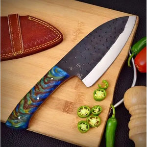 Couteau de chef Burraq personnalisé fait main en acier au carbone, couteau multifonctionnel avec étui en cuir, DIY OEM/ODM pour usage en cuisine - Product Image 6
