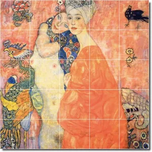 Mural de Azulejos Abstracto de Gustave Klimt PT05029 40 X 40 (25) 8x8 Murales de Pared - Product Image 1