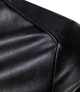 Chaqueta de invierno de cuero encerado para hombre, ropa informal con cuello levantado ligero y a prueba de viento con chaqueta de lona para hombre - Product Image 5