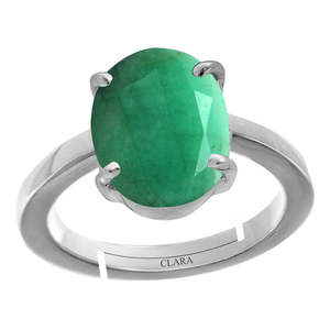 NOVAMART Fine Certified Natural <b>Emerald</b> Panna Gemstone <b>Rings</b> Oval Cut Diamond for Engagement Buy Now! Wholesale Export - Product Image 1
