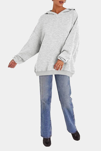 100% Material de algodón ligero de secado rápido transpirable de secado rápido pulóver estilo Drop Shoulder Hoodies sudaderas con capucha en blanco de gran tamaño - Product Image 6