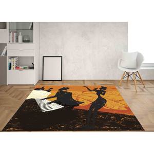 Tapis en chenille pour musiciens de jazz : Décoration colorée pour salle de musique, tapis fin non tissé - Product Image 3