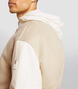 Chaqueta Universitaria de Béisbol de Alta Calidad Personalizada con Mangas de Cuero y Cuerpo de Lana para Hombre, Chaqueta Universitaria de Béisbol para Hombre - Product Image 4