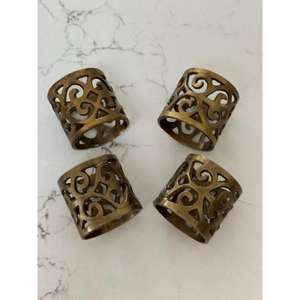 Exquisitely <b>Crafted</b> Premium Brass Napkin <b>Rings</b> With Intricate Design Details <b>for</b> Elegant and Sophisticated Table Settings - Product Image 2
