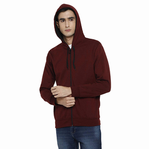 Sweat à capuche épais zippé pour hommes veste sweat à capuche chaude doublée en polaire d'hiver avec fermeture à glissière complète et logo personnalisé - Product Image 4