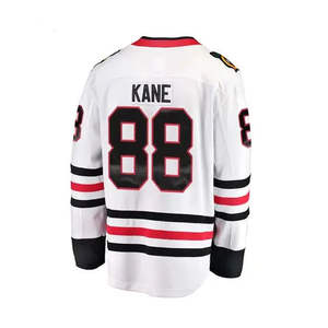 Maillot de hockey sur glace pour homme confortable 100% polyester |   Col en V et manches longues personnalisés avec broderie - Product Image 3