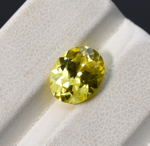 ไพลินสีเหลือง ceylon: พลอย10X8มม. ทรงวงรีตัดหลวม3.42 CTS อัญมณีหลวมสำหรับห้องปฏิบัติการคอรันดัมสำหรับทำเครื่องประดับ - Product Image 5