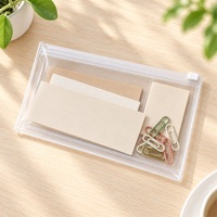 Pochette à fermeture éclair en PVC personnalisée, étui à crayons transparent avec logo, pochette à fermeture éclair en PVC réutilisable pour fournitures scolaires et de bureau, vente en gros OEM
