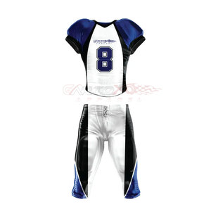 Uniformes de Fútbol Americano al por Mayor, 100% Poliéster, Conjuntos Personalizados Transpirables de Talla Grande, Uniformes de Equipo de Alta Calidad - Product Image 1