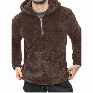 Venta al por mayor 100% algodón hombres Sudadera con capucha Etiqueta Privada personalidad nuevo invierno Gran oferta personalizado Color sólido terciopelo con capucha suéter Plus - Product Image 3
