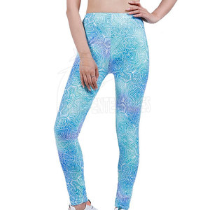 Leggings pour femmes taille haute et moyenne coupe ajustée Legging de sublimation avec logo personnalisé concevez votre propre style prix de gros d'usine - Product Image 4