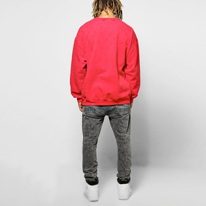 Acid Washed 100% Cotton Winter Sweatshirt OEM <b>Men</b> Clothing Quality Fashion Casual Custom Regular Fit Blank Unisex <b>Pullover</b> - Product Image 4