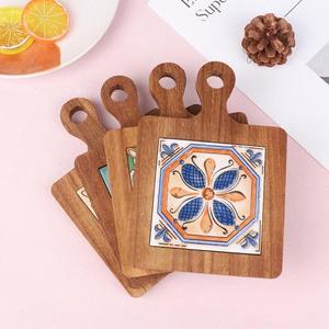 Elegante soporte de madera para ollas calientes, tapete de salvamanteles de madera, soportes para sartén de cocina más vendidos para importadores B2B - Product Image 1