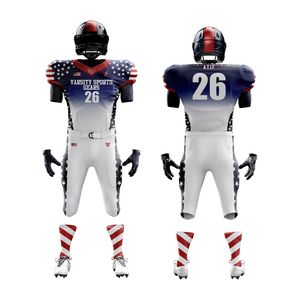 Uniforme de fútbol americano personalizado de alta calidad para hombres, pantalones de camiseta de equipo personalizados, aparejos transpirables, sarga, ropa deportiva personalizada - Product Image 1