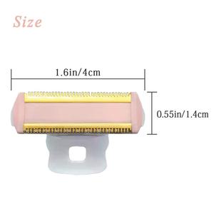 Paquete de 6 cabezales de repuesto recargables para afeitadora femenina, afeitadora rotativa de doble cuchilla para bikini, lavable y fácil de usar - Product Image 1