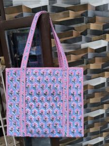 Bolso de Mano Rohini, Estilo Bohemio, de Algodón Estampado a Mano, Acolchado, para Mujer, para Invierno y Verano, para Compras, de Hombro - Product Image 6