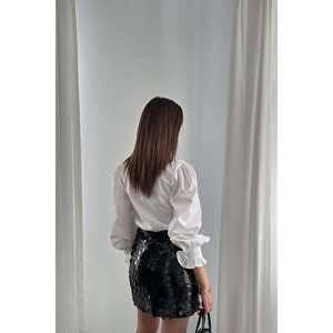 Jupes courtes noires à paillettes pour femmes en gros - Product Image 1