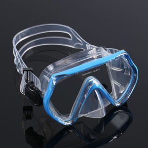 مخصص ملون إطار كبير أقنعة الغوص الحرة شعار مطبوع الزجاج المقسى نظارات سيليكون للأطفال - Product Image 5