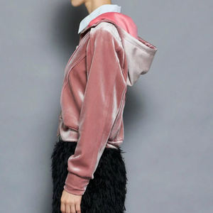 Fashion Casual Oversized Women <b>Hoodies</b> Customized Logo Printing <b>Velour</b> Solid Color Warm And Breathable <b>Hoodies</b> For Woman 2026 - Product Image 2