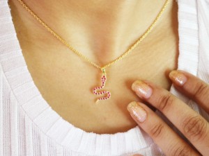 Pendentif serpent rubis délicat en argent sterling 925 pierre de naissance de juillet bijoux délicats minimalistes - Product Image 5