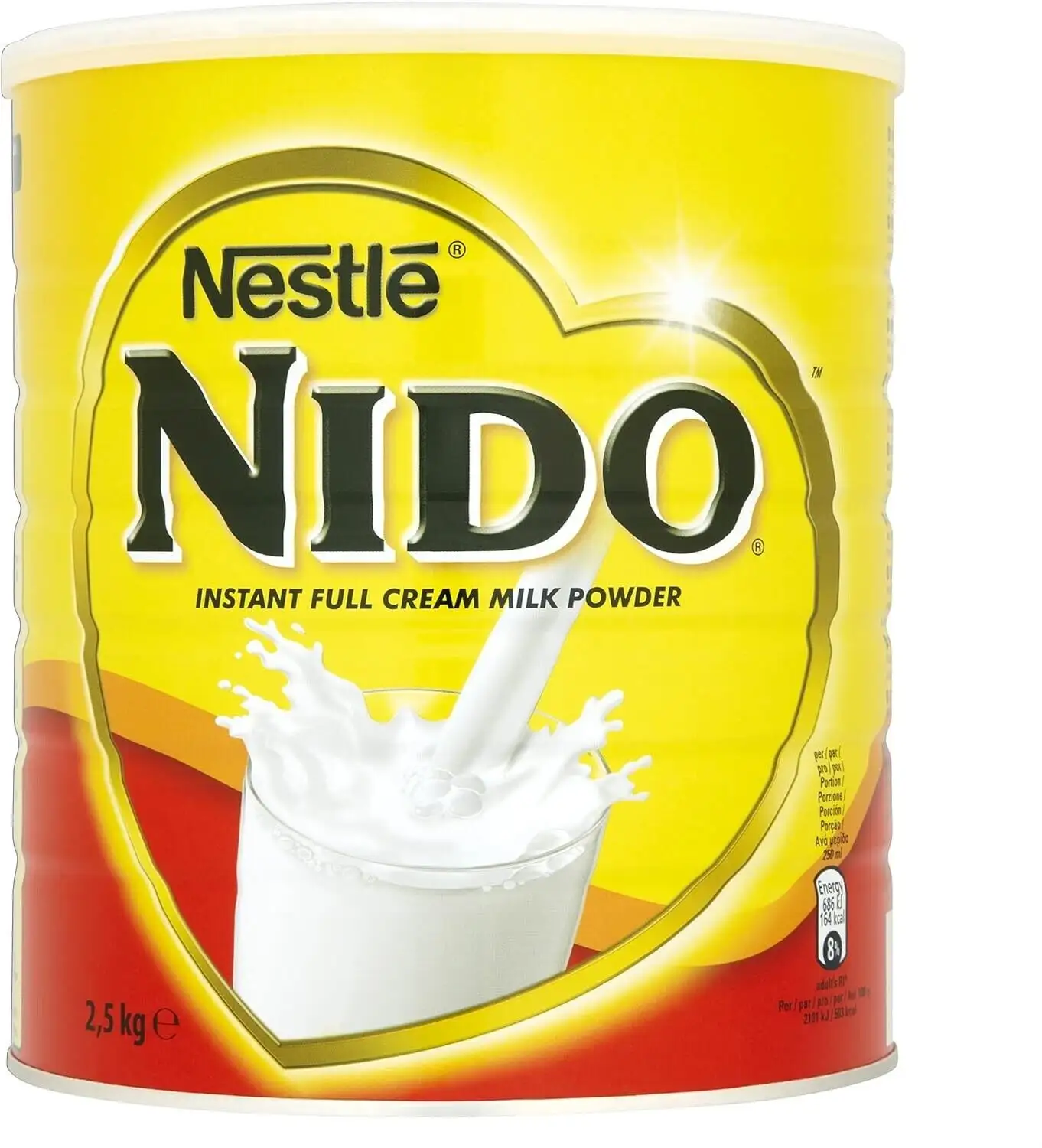 Leche en polvo fortificada Nestlé Nido 900g, caja de 12/Leche en polvo Nestlé Nido importada de Holanda especialmente formulada fortificada