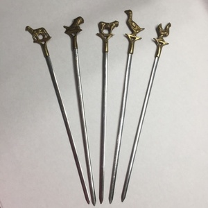 Nouveau design brochettes en métal style rond et élégant outils de barbecue bâtons en acier prix de gros pour une utilisation en extérieur - Product Image 3