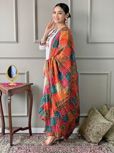 LAUNCHING NEW DESIGNER MODERN FESTIVE PARTY WEAR KURTI PENT with DUPATTA FABRIC VISCOSE and EMBROIDERED WORK - Product Image 3