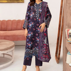 Ropa étnica india y pakistaní, césped de lujo de alta calidad para musulmanes, trabajo bordado pesado, vestidos sin costuras para mujeres - Product Image 1