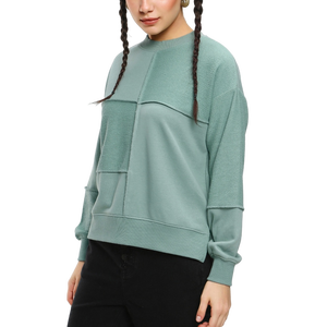 Sudadera de Cuello Redondo para Mujer, Talla XS, de Lujo, Invierno, Tejido Acanalado, con Logotipo Personalizado Bordado, Informal, 100% Algodón, Superventas - Product Image 2